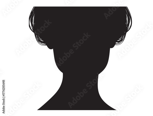 Face style in silhouette image.