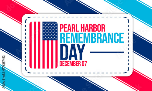 Φωτογραφία Pearl harbor remembrance day december seven patriotic american flag event celebr