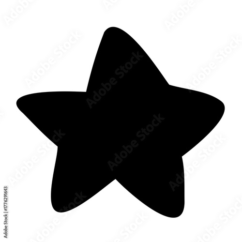 Simple black star icon for design use