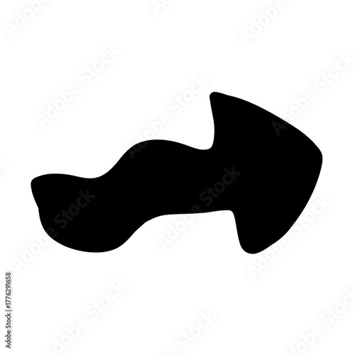 Wavy Black Arrow Symbol