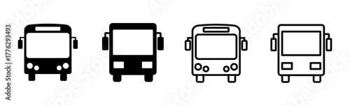 Bus icon set. bus vector icon