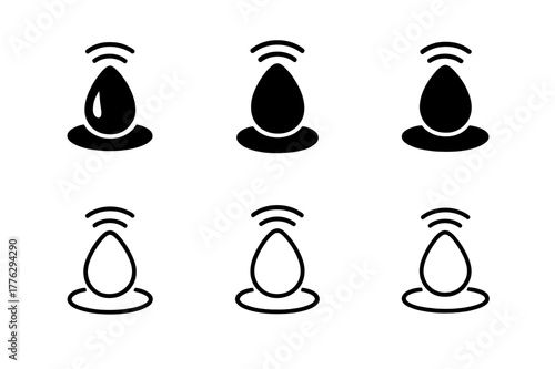 Beauty Blender Logos. Beauty blender and foundation. Set Logo of stippling motion: blender tapping with motion arcs. Icon set. harmonious logo variations of