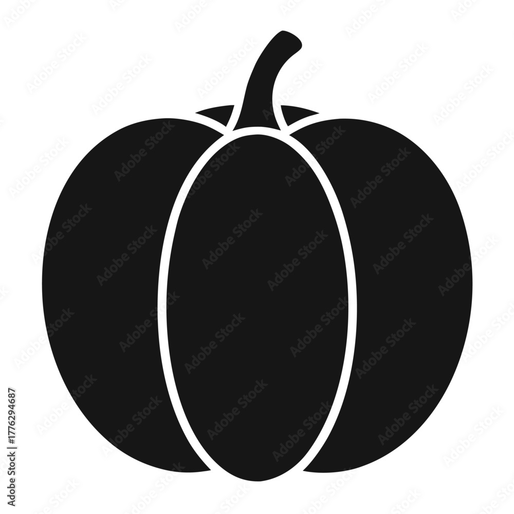 Fototapeta premium vector illustration of pumpkin on white background