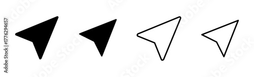 Compass icon set. arrow compass icon vector