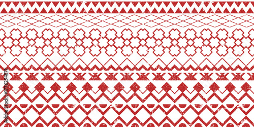 Seamless pattern, ethnic background, geometric ornament, vector design, border
