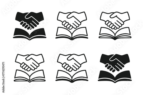 Mentorship Emblem Variations. A mentor guiding a student in career choices and personal development. Set Logo of A mentor guiding a student in career choices