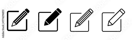 Edit icon set. edit document icon. edit text icon. pencil. sign up