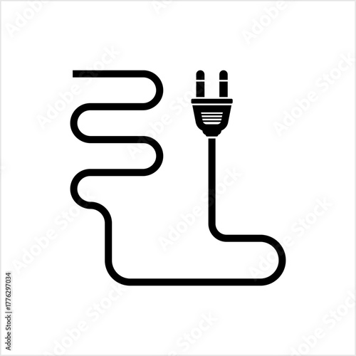 Plug Web Icon Design With Wire