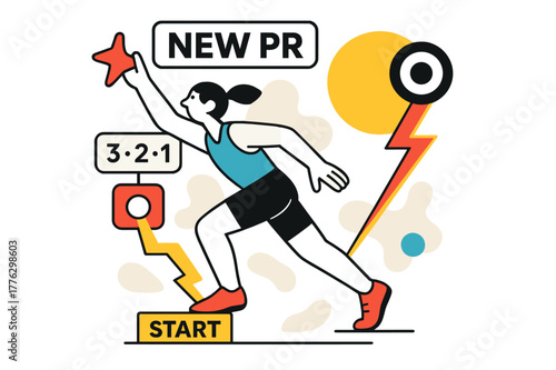 Dynamic Speed Climb. Speed Climb Start Gate. Toes press the pad, buzzer counts ? ? ? ?; a lightning path races toward the finish plate. ?New PR? lights up in