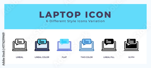 Laptop symbol. vector icon symbol. logo illustration. vector graphics