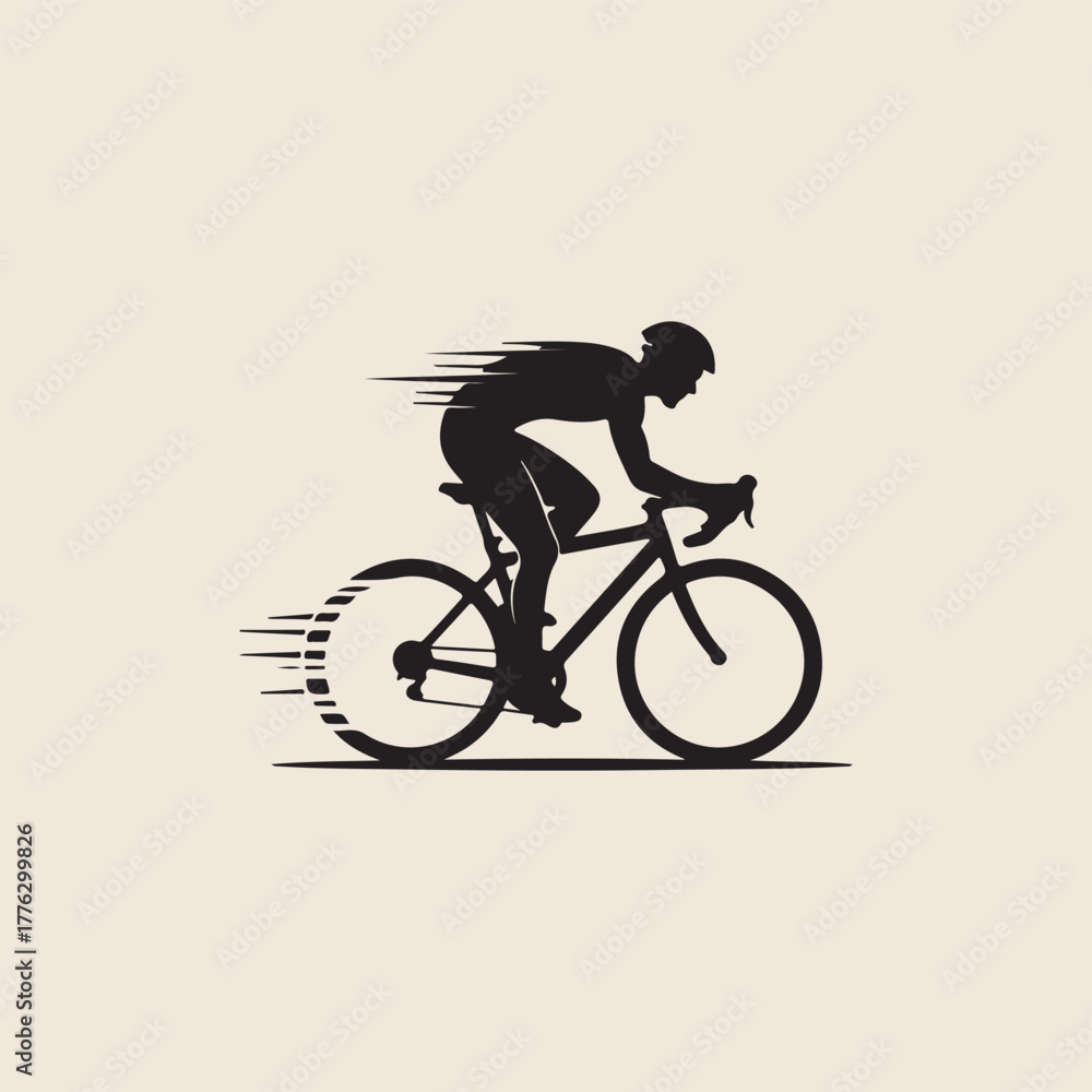 Fototapeta premium cyclist silhouette vector