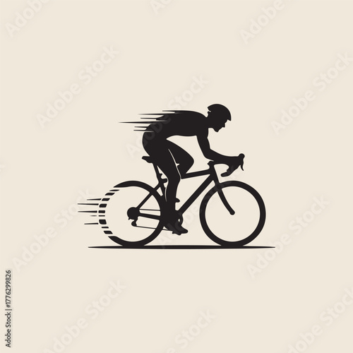 cyclist silhouette vector