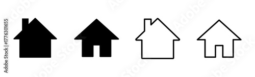 House icon set. Home icon vector
