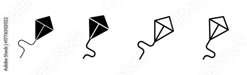 Kite icon set. kite vector icon.