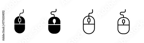 Mouse icon set. click icon vector. pointer icon vector.