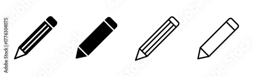 Pencil icon set. pen symbol. edit icon vector