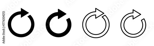 Refresh icon set. Reload icon vector. Update icon.