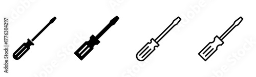 Screwdriver icon set. tools icon vector