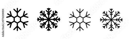 Snow icon set. snowflake icon vector