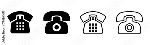Telephone icon set. phone icon vector.