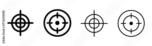 Target icon set. goal icon vector. target marketing icon vector