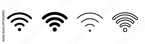 Wifi icon set. signal vector icon. Wireless  icon vector