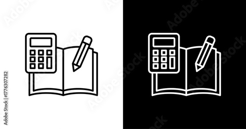 Calculator  White Icon Set Design