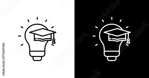 Light Bulb  White Icon Set Design