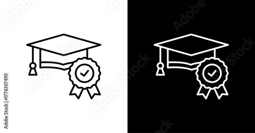 Medal  White Icon Set Design