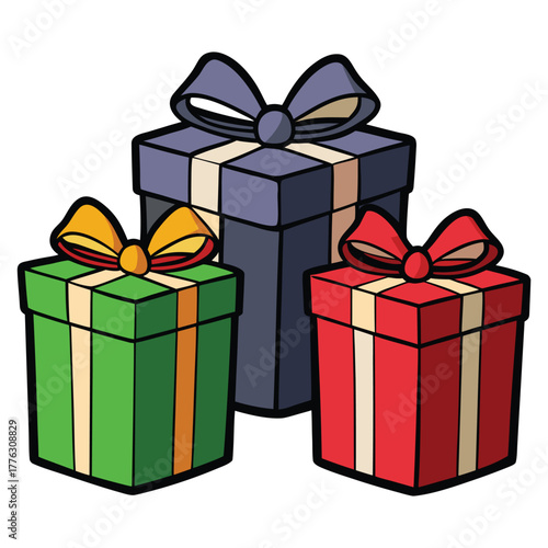 Gift box icon. Surprising gift box signs, vector illustration