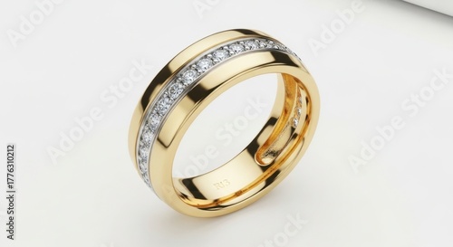 golden ring with diamonds