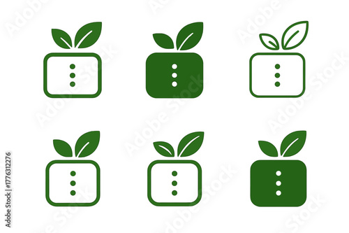 Eco Shampoo Logos. Sustainable self-care products. Set Logo of Sustainable self-care products: eco shampoo bar. Icon set. harmonious logo variations of the