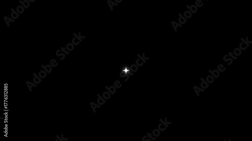 Flash FX doodle sparkle stars, cartoon star twinkling animation, abstract starlight bursts, shiny magic sparkle, blinking cartoon doodle explosions, pop-up star splash on transparent screen. 4K