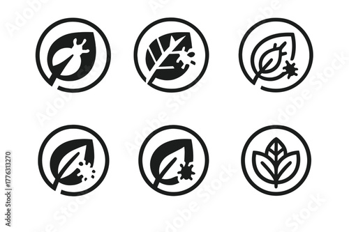 Resilient Crop Logos. Designing resilient crops for changing weather conditions. Set Logo of Designing resilient crops for changing weather conditions: