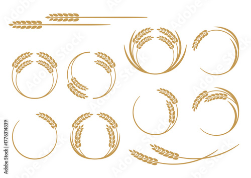 稲穂のマーク・フレームセット