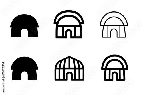 Indigenous Logo Variations. Indigenous cultures and their historical contributions. Set Logo of Indigenous cultures and their historical contributions: