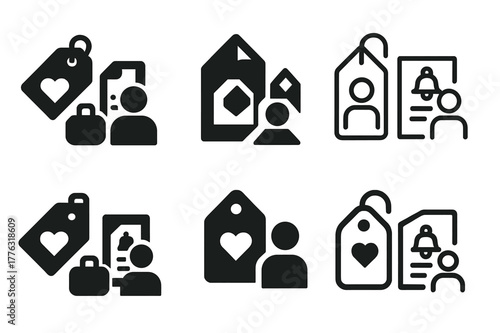 Life Event Logos. Helping a loved one prepare for a big life event, like a wedding or graduation. Set Logo of Helping a loved one prepare for a big life event,