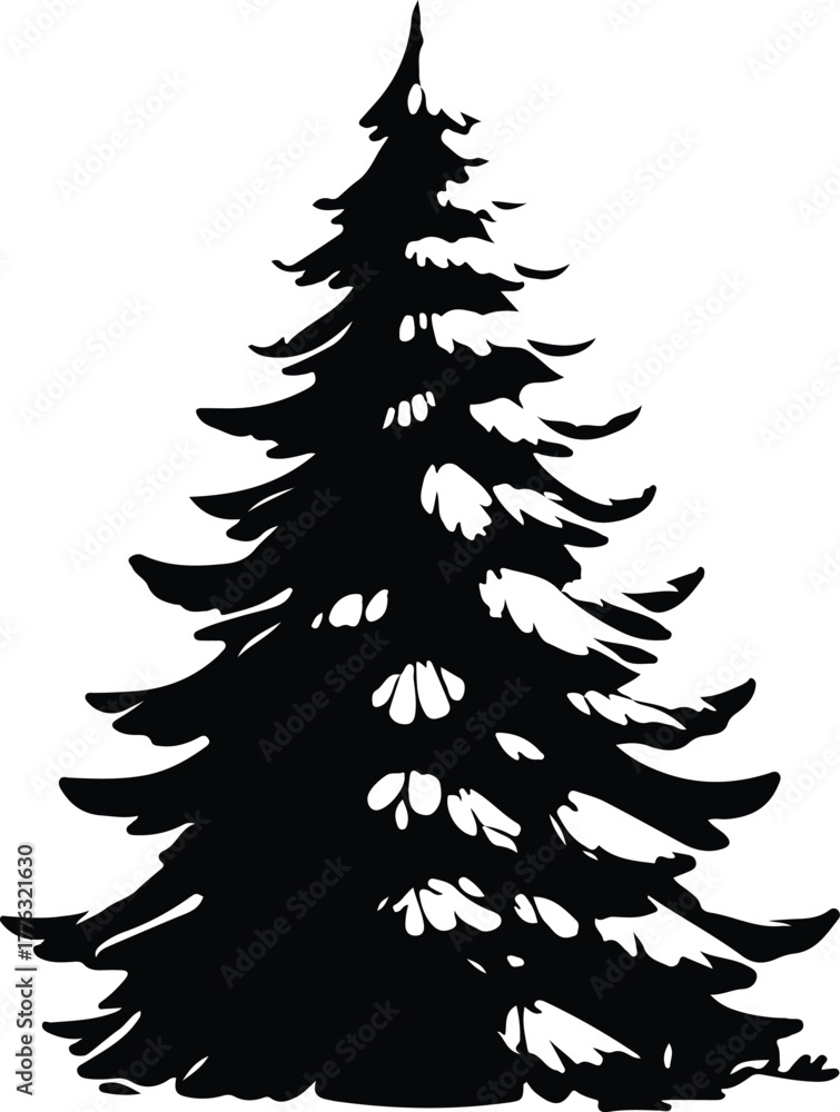 Obraz premium christmas tree vector