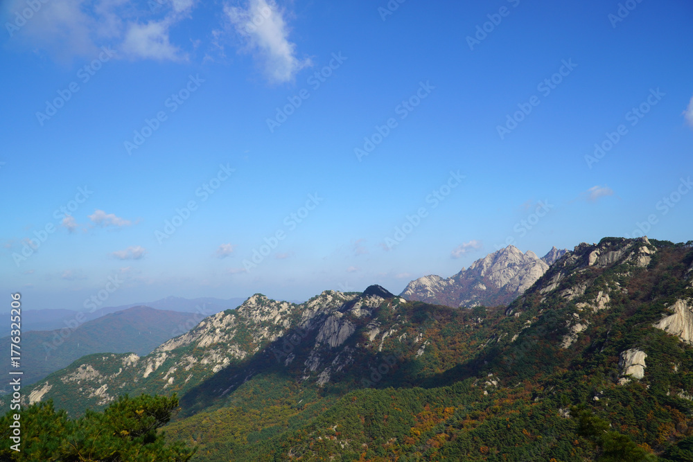 Naklejka premium a beautiful afternoon on Mount Bukhan