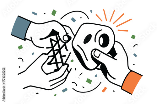 Smooth Finish Celebration. Support Removal. Hands snap away lattice supports from a clean part; spark lines celebrate a ?smooth finish?. Minimal shavings float