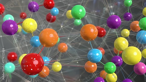 visual representation of interconnected nodes and relational data points illustrating complex network