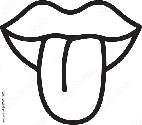 Mouth with Tongue Sticking Out