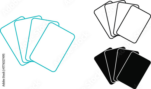Playing cards vector illustration for card games and design use