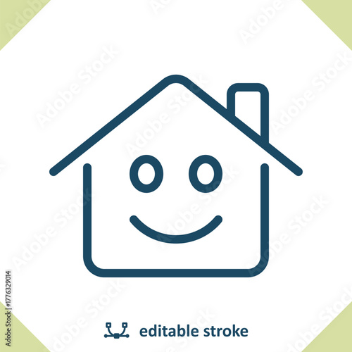 House Icon. Smile, Smiling, Dream Home