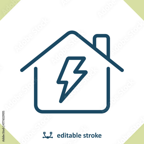 House Icon. Energy, Power, Electricity, Home