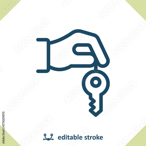 Home Owner Icon. Realtor, Hand, Key