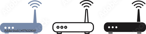 Wireless router vector illustration internet connection icon