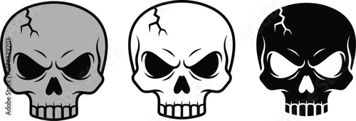 Skull vector illustration halloween skull design skull drawing