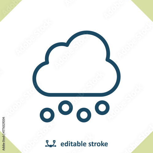 Hail Icon - Hailstorm, Cloud, Hail Storm, Weather, Hailstone