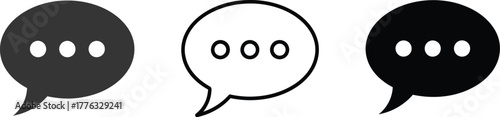 Chat bubble vector icon message speech communication dialogue